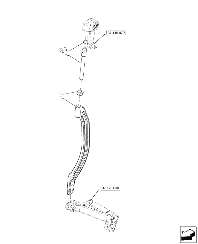 Схема запчастей Case IH FARMALL 110N - (37.120.040) - VAR - 342377, 342378, 342379, 342380, 342381, 744833, 759013 - REAR, 3 POINT HITCH, BAR, ROD, W/ LIFT-O-MATIC PLUS (37) - HITCHES, DRAWBARS & IMPLEMENT COUPLINGS