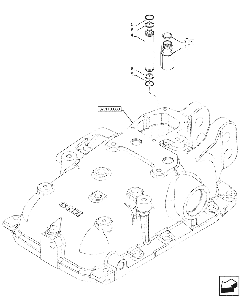 Схема запчастей Case IH FARMALL 100V - (35.114.040) - VAR - 341790, 341846, 341847, 342383, 342385, 743523, 759012 - REAR, HYDRAULIC LIFT, ELECTRONIC DRAFT CONTROL (EDC), PRESSURE RELIEF VALVE, 80L/MIN, CAB (35) - HYDRAULIC SYSTEMS