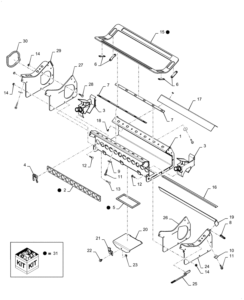 Схема запчастей Case IH 1255 - (80.100.AC[05]) - DISTRIBUTOR, ASSY, 12 PORT RH (80) - CROP STORAGE/UNLOADING