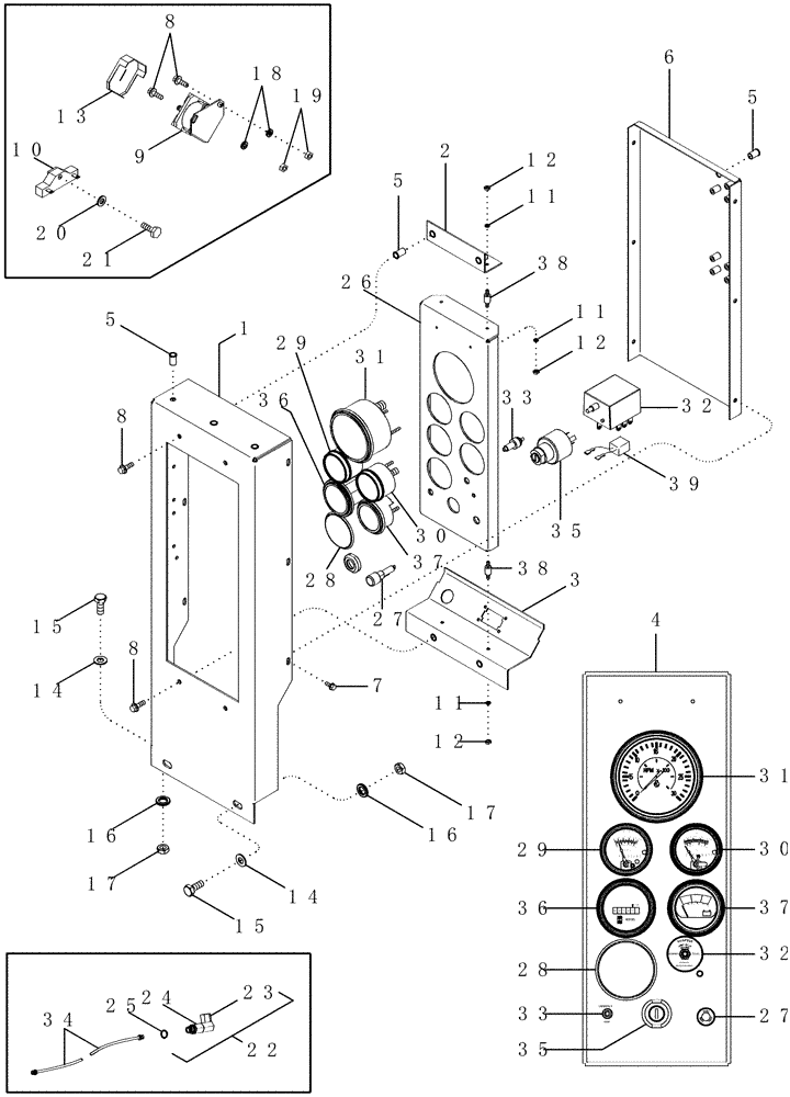 Схема запчастей Case IH PX85 - (04-02) - INSTRUMENT PANEL (04) - ELECTRICAL SYSTEMS