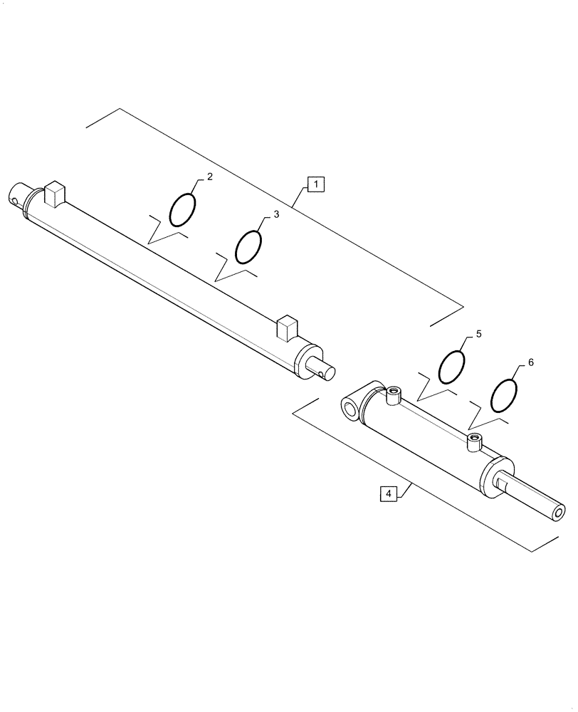 Схема запчастей Case IH 3162 - (35.410.03[04]) - CENTER REEL ARM, HYDRAULIC CYLINDERS (35) - HYDRAULIC SYSTEMS