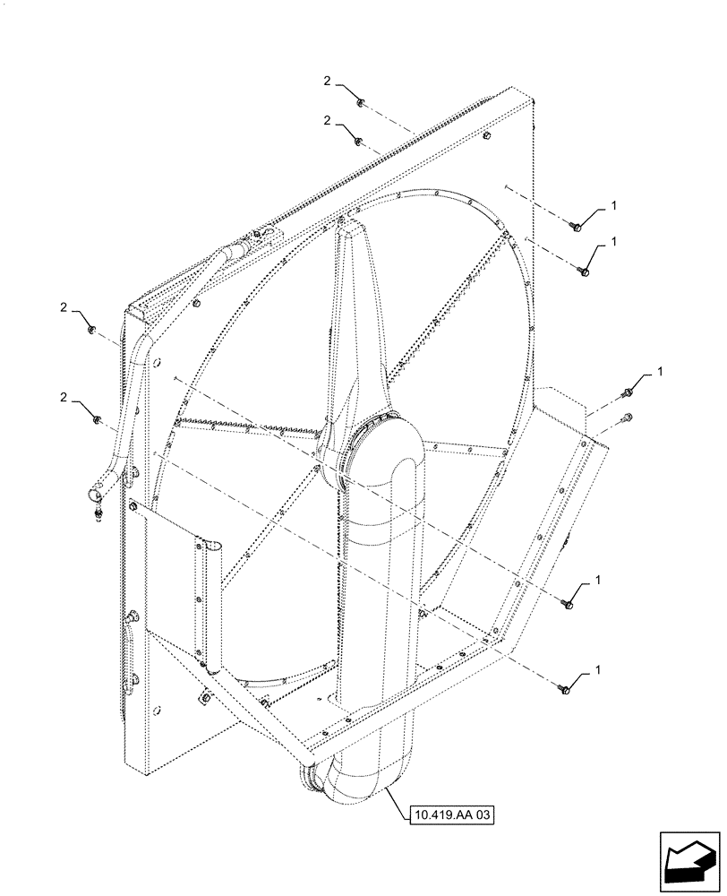 Схема запчастей Case IH 7140 - (10.419.AA[04]) - DOOR, AIR DUCT, PLUG (10) - ENGINE