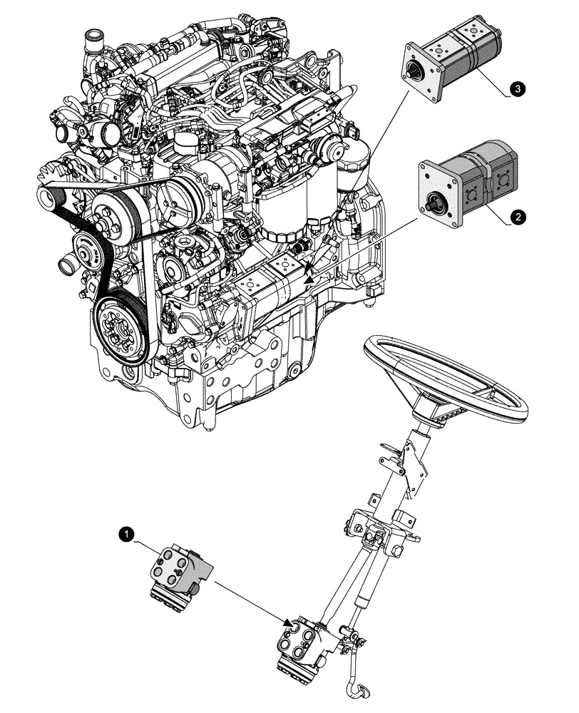 Схема запчастей Case IH FARMALL 90C - (05.100.04[05]) - MAINTENANCE PARTS - PUMPS (05) - SERVICE & MAINTENANCE