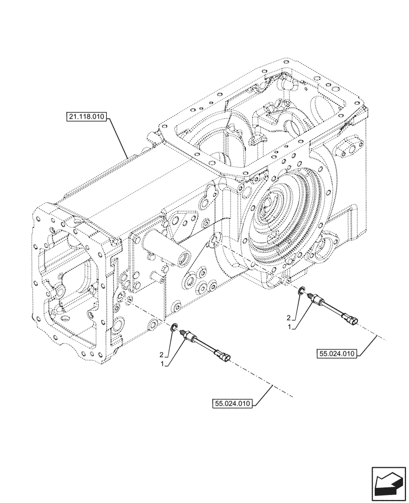 Схема запчастей Case IH FARMALL 80N - (55.024.200) - VAR - 330111 - CREEPER, SENSOR, SHUTTLE (55) - ELECTRICAL SYSTEMS