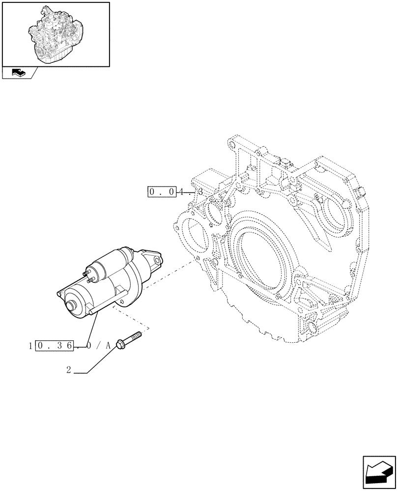 Схема запчастей Case IH F4GE9484K J601 - (0.36.0) - STARTER MOTOR (504028114-504036933) 