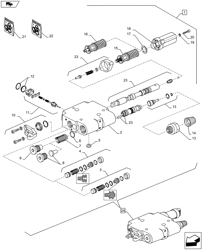 Схема запчастей Case IH FARMALL 115U - (88.035.AA[08]) - DIA KIT - 3RD NOT CONFIGURABLE DETENT - 2 COUPLE DELUXE (88) - ACCESSORIES