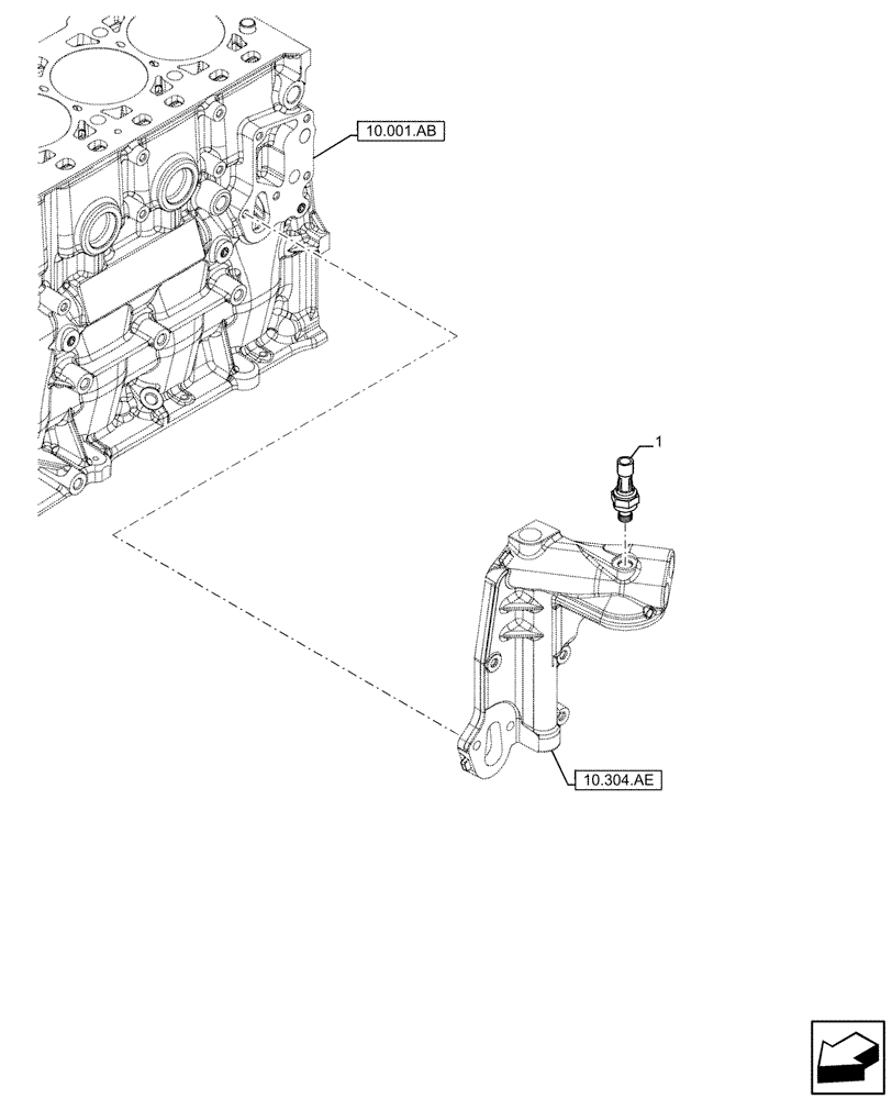 Схема запчастей Case IH F5HFL463A F001 - (55.013.AB) - ENGINE OIL PRESSURE SENSOR AND SWITCH (55) - ELECTRICAL SYSTEMS