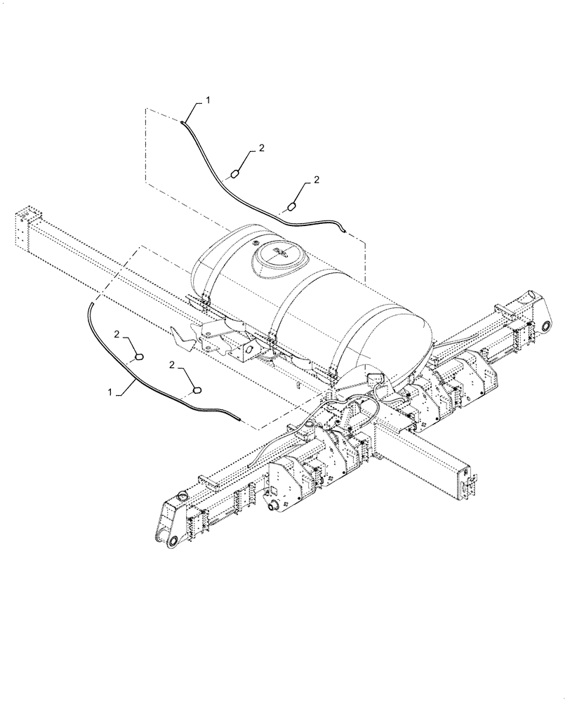 Схема запчастей Case IH 1255 - (63.100.AF[08]) - 600 GALLON DISTRIBUTION HOSE (63) - CHEMICAL APPLICATORS