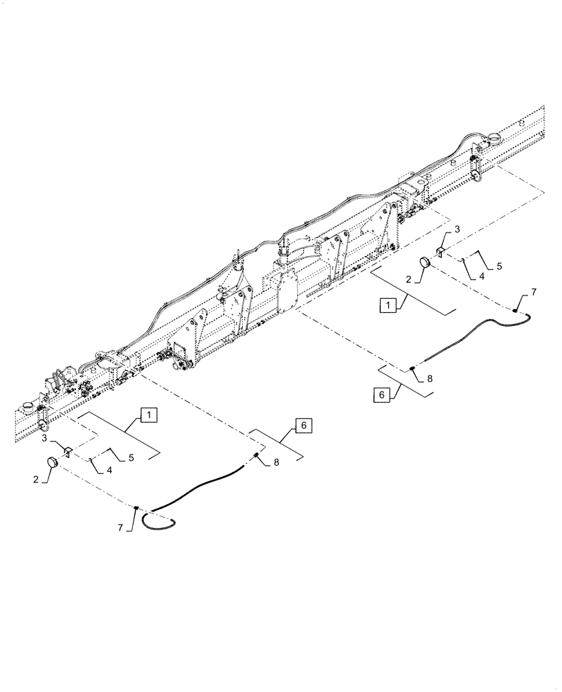 Схема запчастей Case IH 1255 - (35.745.AA[01]) - HYDRAULIC DRIVE, RPM SENSOR (35) - HYDRAULIC SYSTEMS