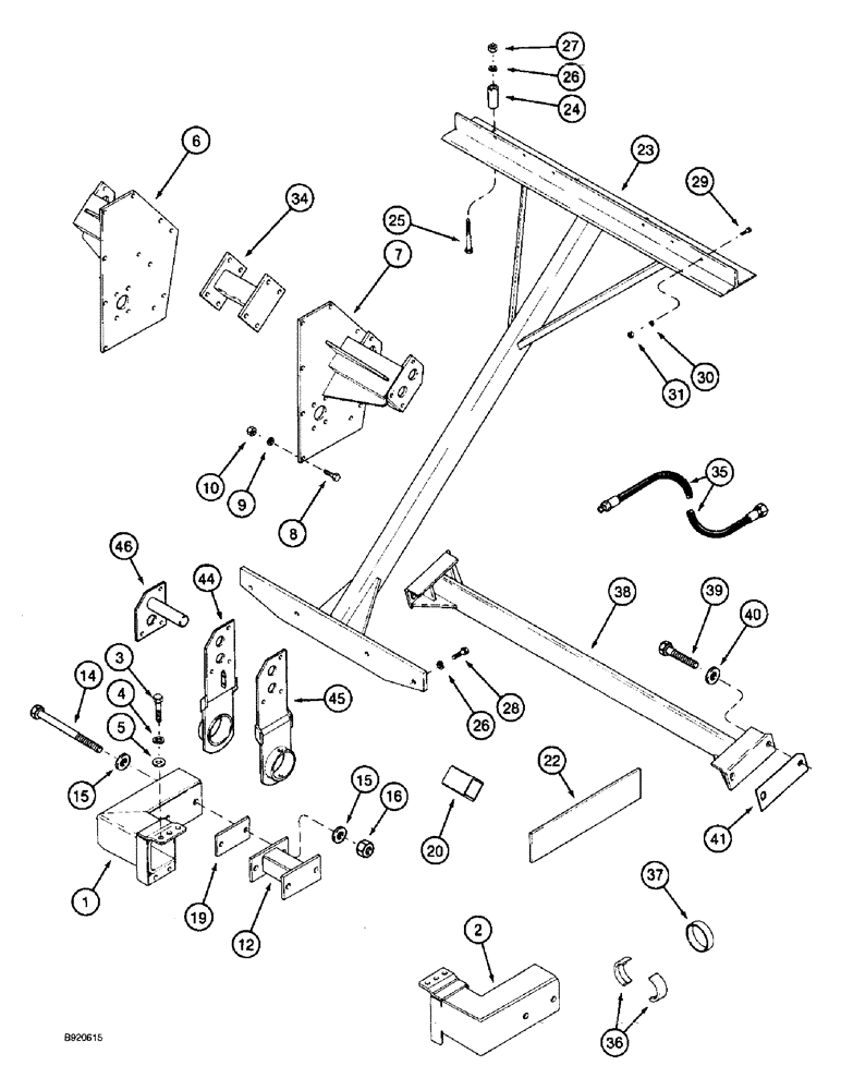 Схема запчастей Case IH 2044 - (9A-84) - SKIP ROW LIFT ARM ATTACHMENT, 2044 COTTON PICKER (13) - PICKING SYSTEM