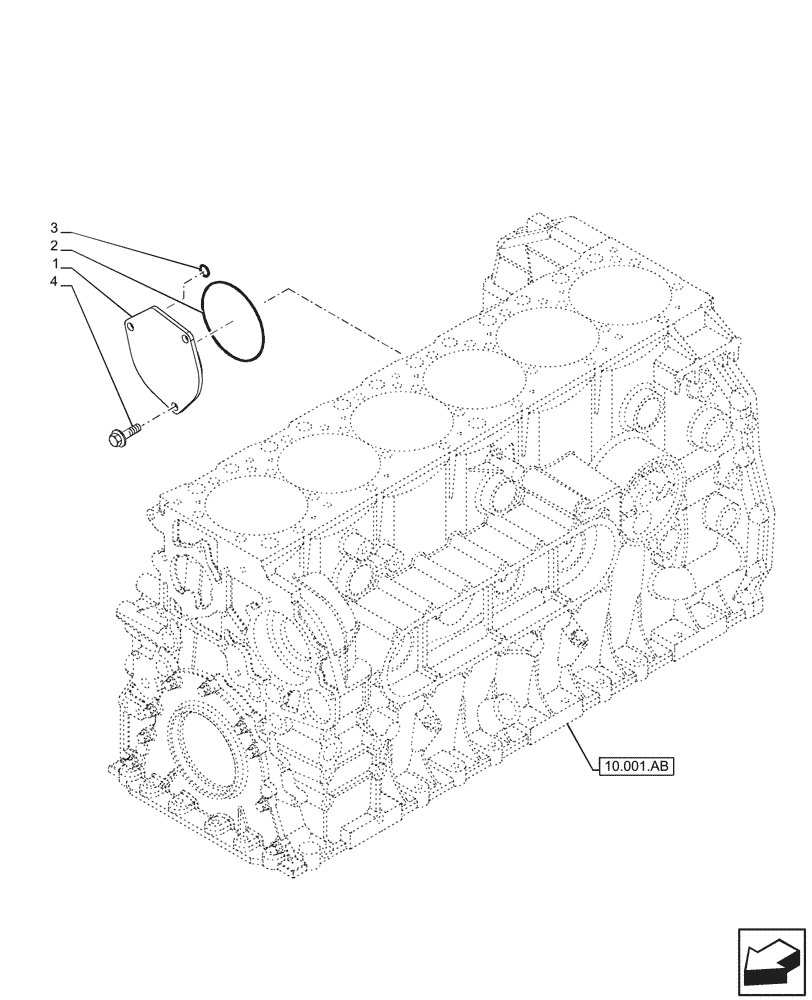 Схема запчастей Case IH F2CFP614C H003 - (10.450.AA[02]) - AIR COMPRESSOR, COVER (10) - ENGINE