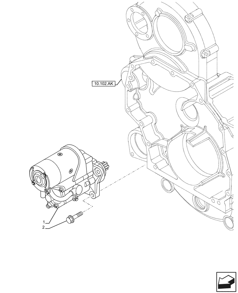 Схема запчастей Case IH F2CFP614C H003 - (55.201.AE) - STARTER MOTOR (55) - ELECTRICAL SYSTEMS