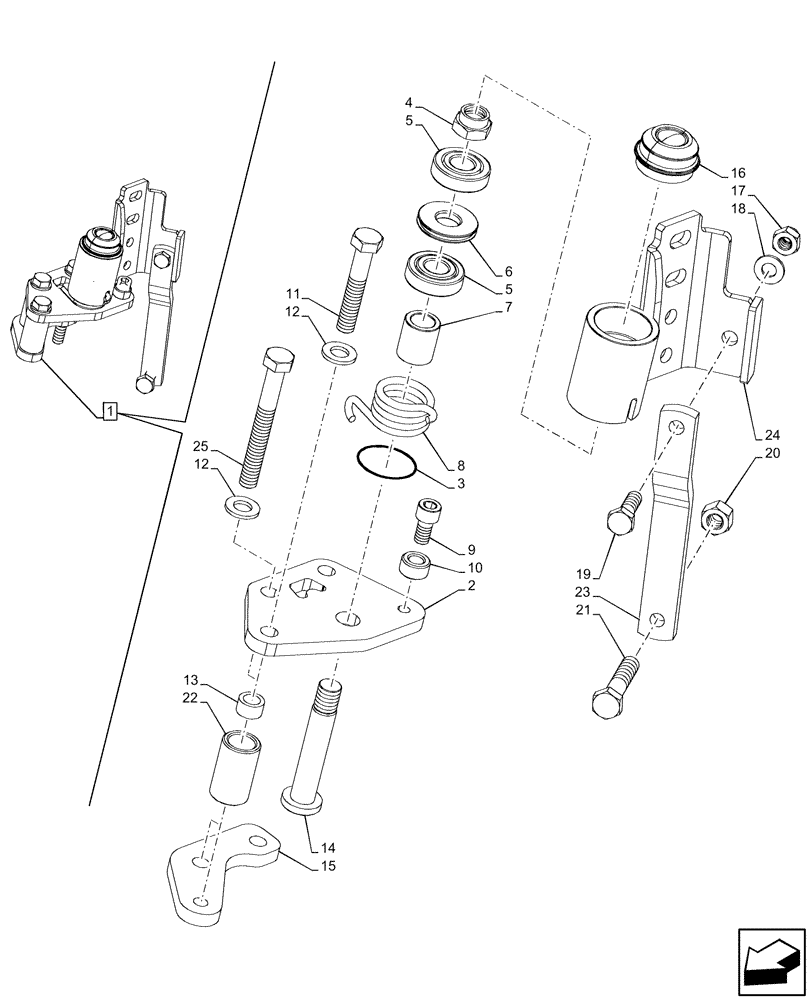 Схема запчастей Case IH FARMALL 100N - (90.116.050) - VAR - 744477 - DYNAMIC FRONT FENDER, SUPPORT (90) - PLATFORM, CAB, BODYWORK AND DECALS