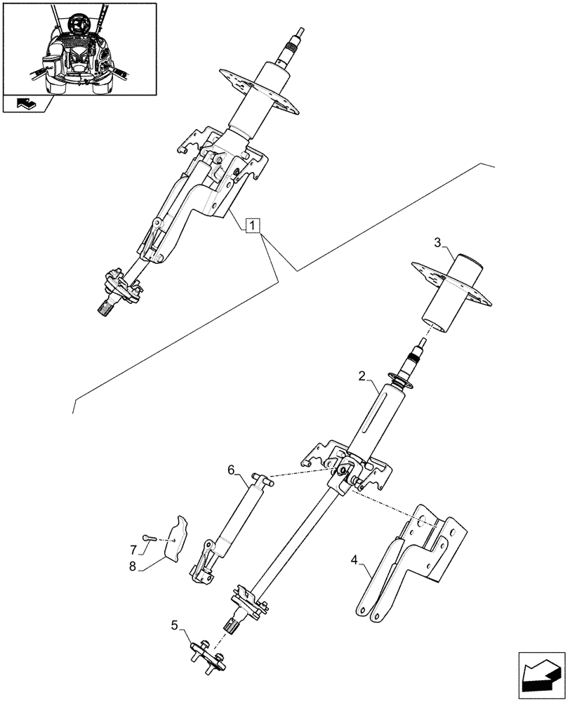 Схема запчастей Case IH PUMA 195 - (1.95.5/ B[01]) - STEERING COLUMN, COMPONENTS - C9023 (10) - OPERATORS PLATFORM/CAB