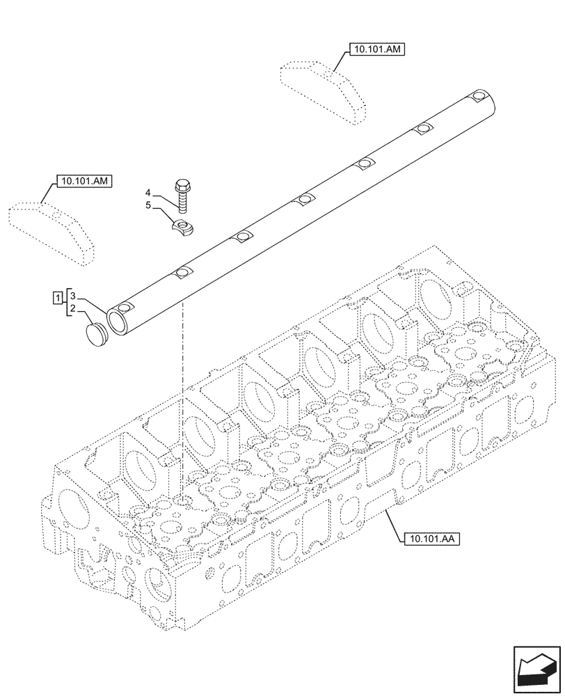 Схема запчастей Case IH F2CFP614C H003 - (10.106.AP) - ROCKSHAFT (10) - ENGINE