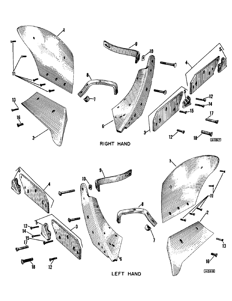 Схема запчастей Case IH CASE - (058) - TSCX, TACX, TABX AND CX BOTTOMS 