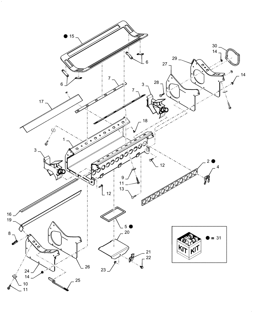 Схема запчастей Case IH 1255 - (80.100.AC[04]) - DISTRIBUTOR, ASSY, 12 PORT LH (80) - CROP STORAGE/UNLOADING