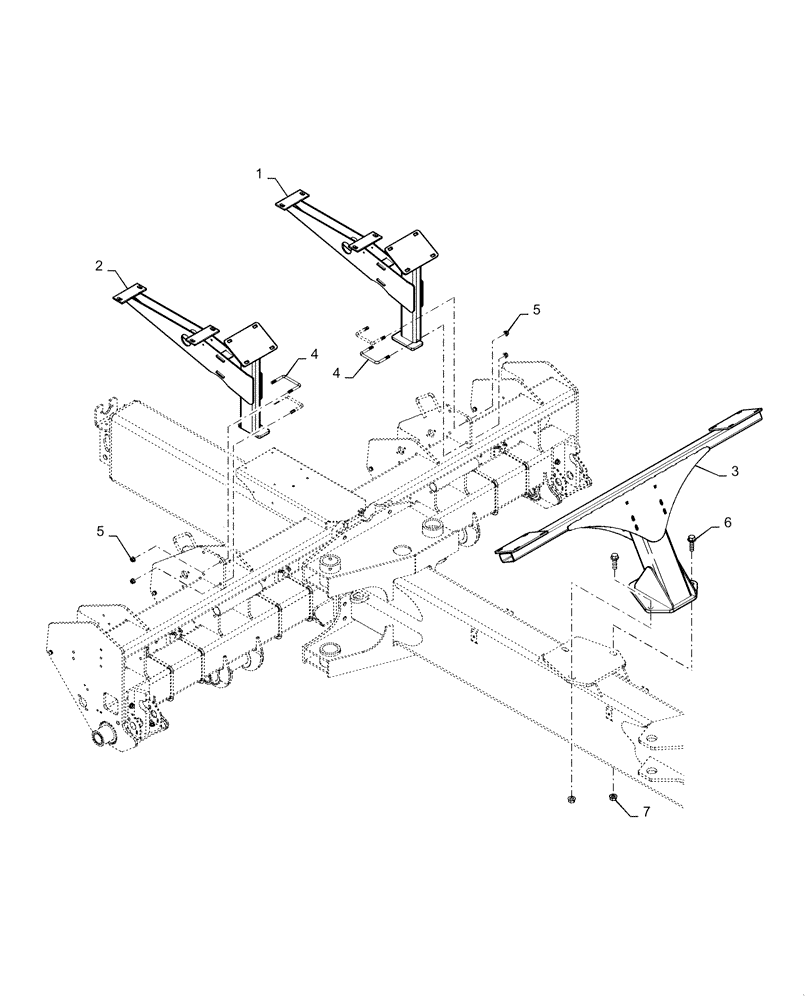 Схема запчастей Case IH 1255 - (39.100.AB[01]) - BULK FILL FRAME LEGS 24 ROW (39) - FRAMES AND BALLASTING