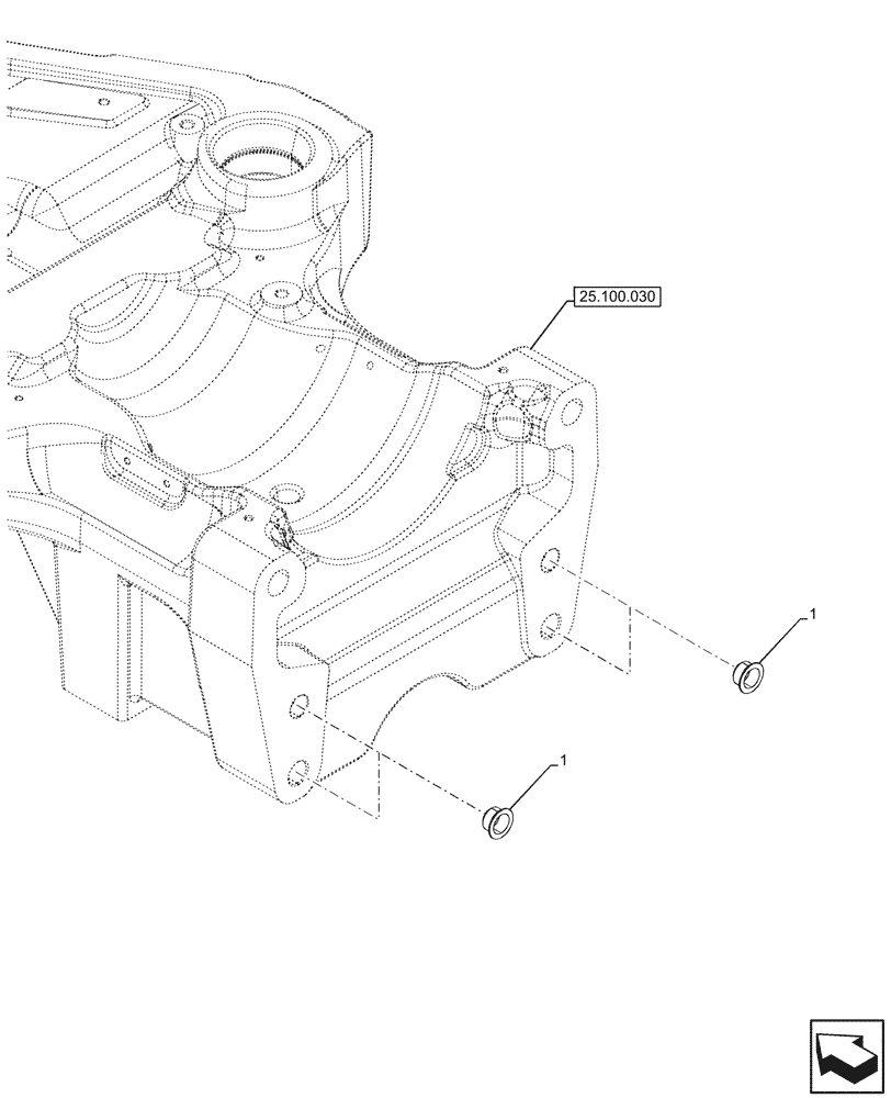 Схема запчастей Case IH FARMALL 100V - (39.140.090) - PLUG, W/O CARRIER (39) - FRAMES AND BALLASTING