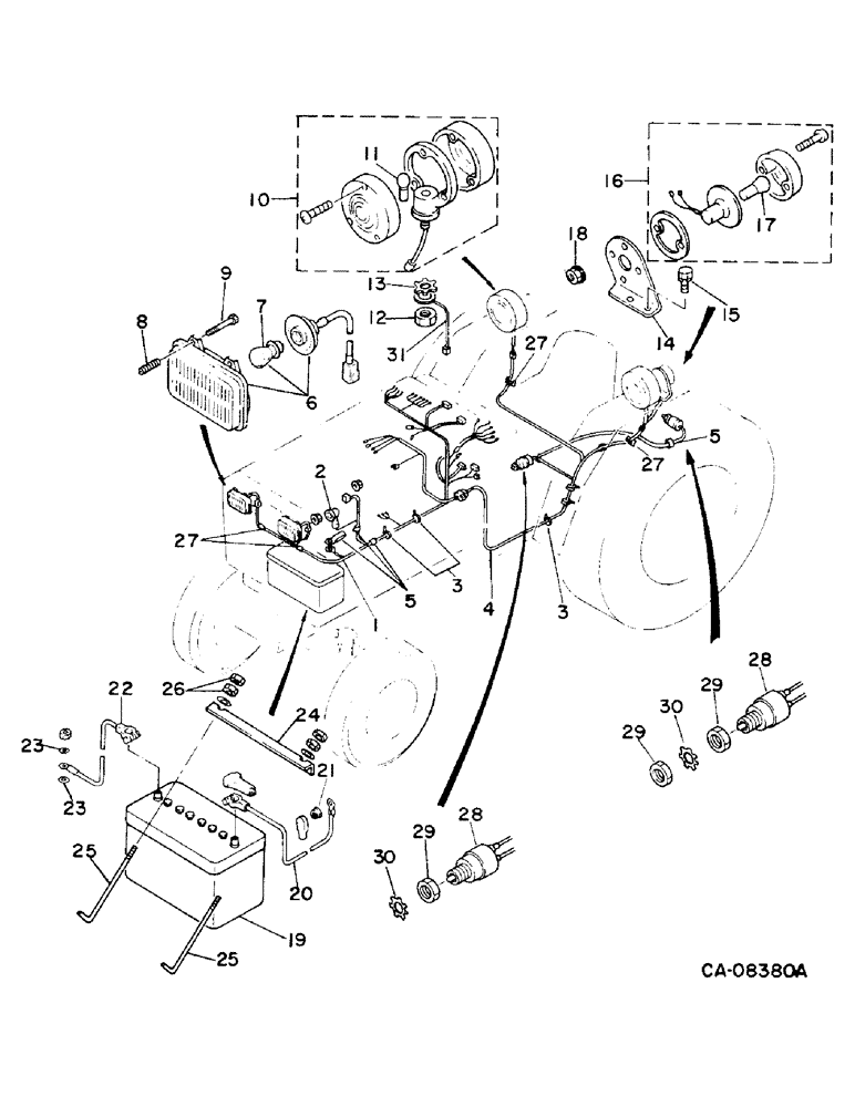 Схема запчастей Case IH 234 - (08-02) - ELECTRICAL, ELECTRICAL WIRING AND BATTERY, 234 (06) - ELECTRICAL