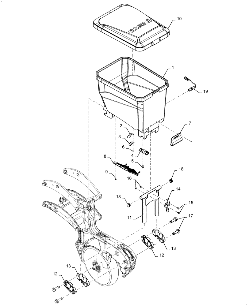 Схема запчастей Case IH 2150 - (77.150.AC[01]) - SEED HOPPER NO BULK FILL (77) - SEEDING/PLANTING