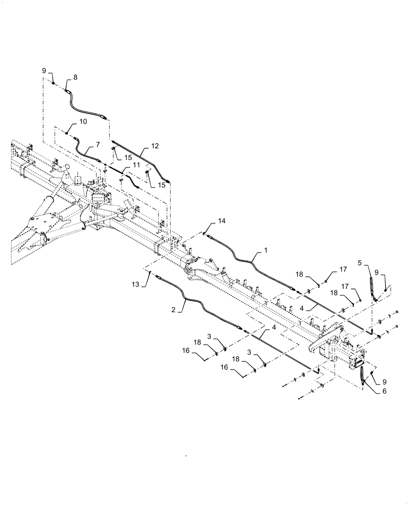 Схема запчастей Case IH 2150 - (35.100.BI[03]) - LEFT WING WHEEL HYDRAULIC LIFT (35) - HYDRAULIC SYSTEMS