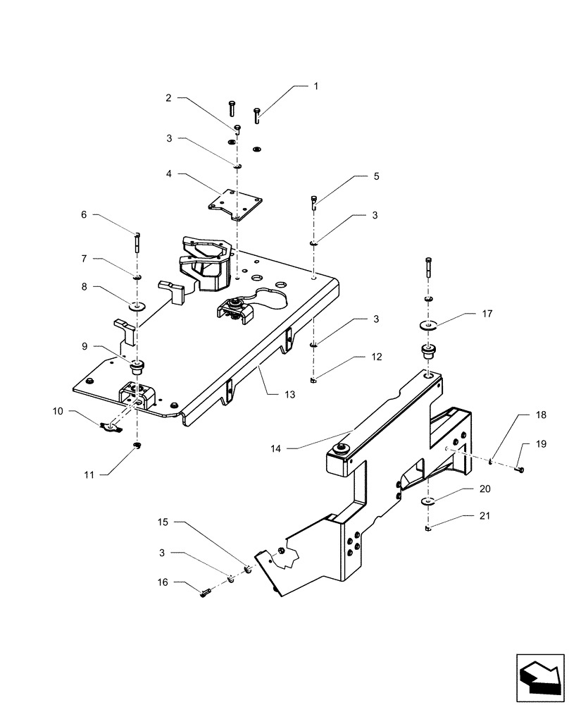 Схема запчастей Case IH A8800 - (74.204.AA[05]) - BRACKET MY16 (74) - CLEANING