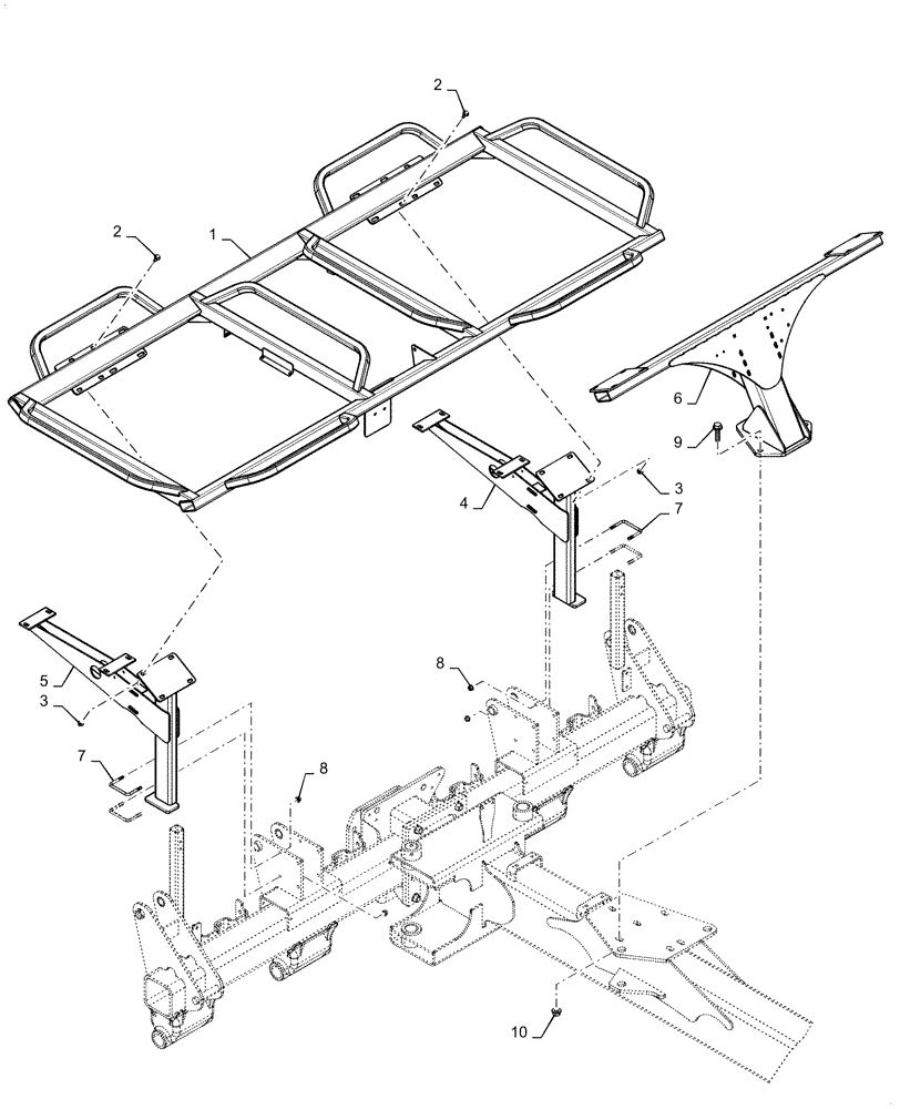 Схема запчастей Case IH 2150 - (79.100.AC[01]) - BULK FILL TANK FRAME (79) - PLANTING