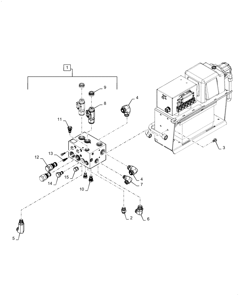 Схема запчастей Case IH 2150 - (35.744.AF[01]) - ALTERNATOR HYDRAULIC VALVE (35) - HYDRAULIC SYSTEMS