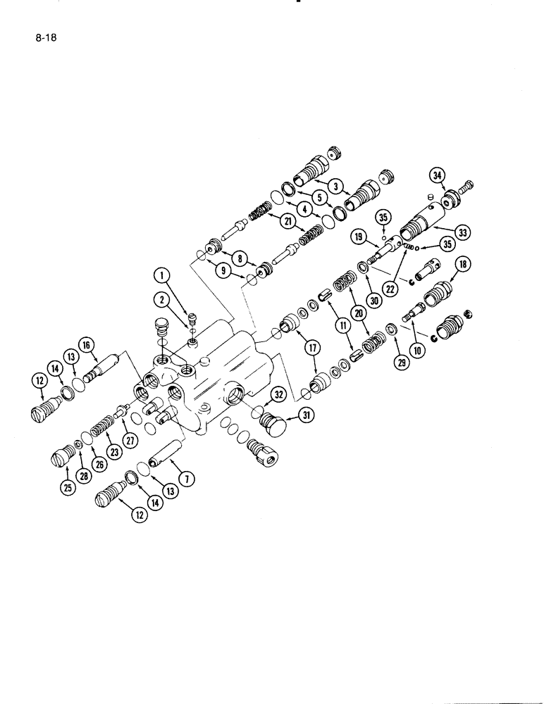 Схема запчастей Case IH 4000 - (8-18) - HYDRAULIC CONTROL VALVE, CESSNA (08) - HYDRAULICS