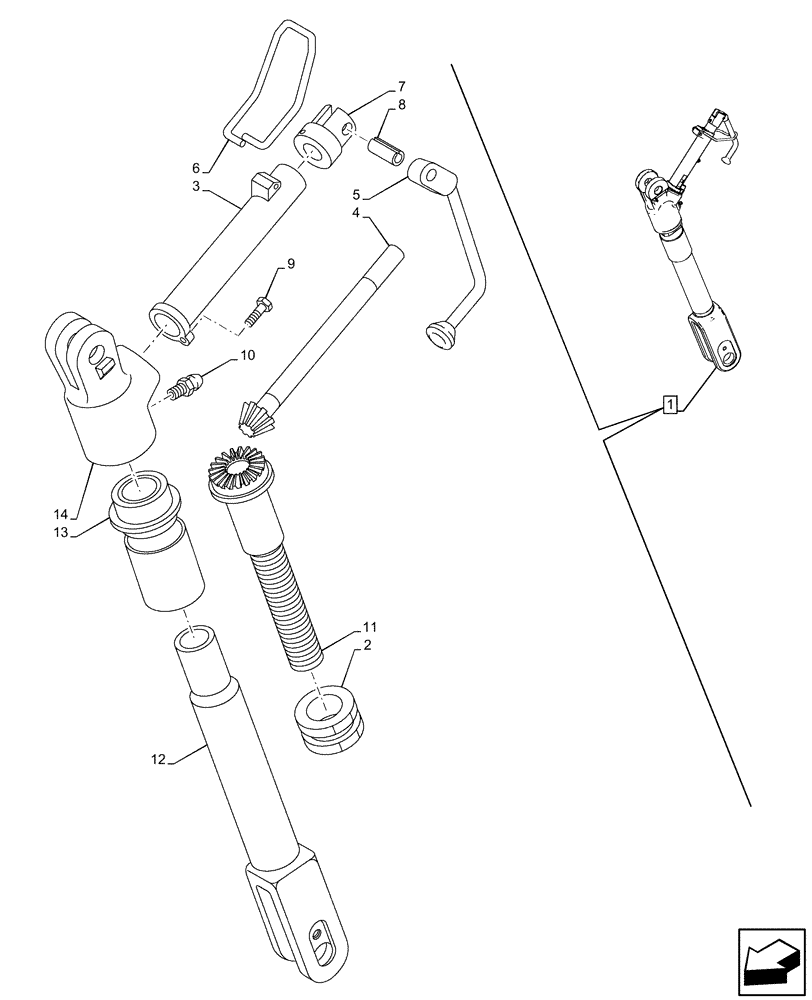 Схема запчастей Case IH FARMALL 80V - (37.120.140) - VAR - 758895 - REAR, 3 POINT HITCH, ADJUSTMENT ROD, RH, COMPONENTS (37) - HITCHES, DRAWBARS & IMPLEMENT COUPLINGS