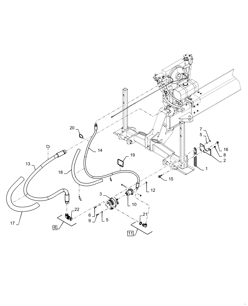 Схема запчастей Case IH 1255 - (35.105.AA[03]) - PTO PUMP 14 GPM FOR 2 POINT HITCH (35) - HYDRAULIC SYSTEMS