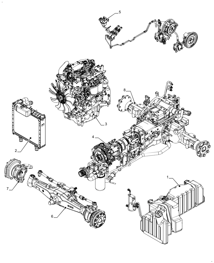 Схема запчастей Case IH FARMALL 120A - (05.100.03[02]) - CAPACITIES (05) - SERVICE & MAINTENANCE