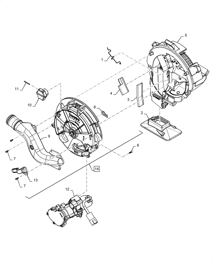 Схема запчастей Case IH 2150 - (61.904.AB[01]) - SEED METER ELECTRIC DRIVE (61) - METERING SYSTEM