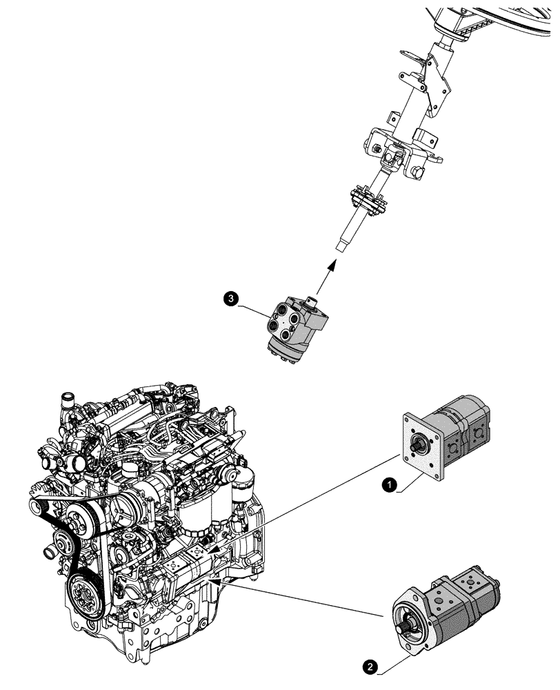 Схема запчастей Case IH FARMALL 120U - (05.100.045) - MAINTENANCE PARTS - PUMPS (05) - SERVICE & MAINTENANCE