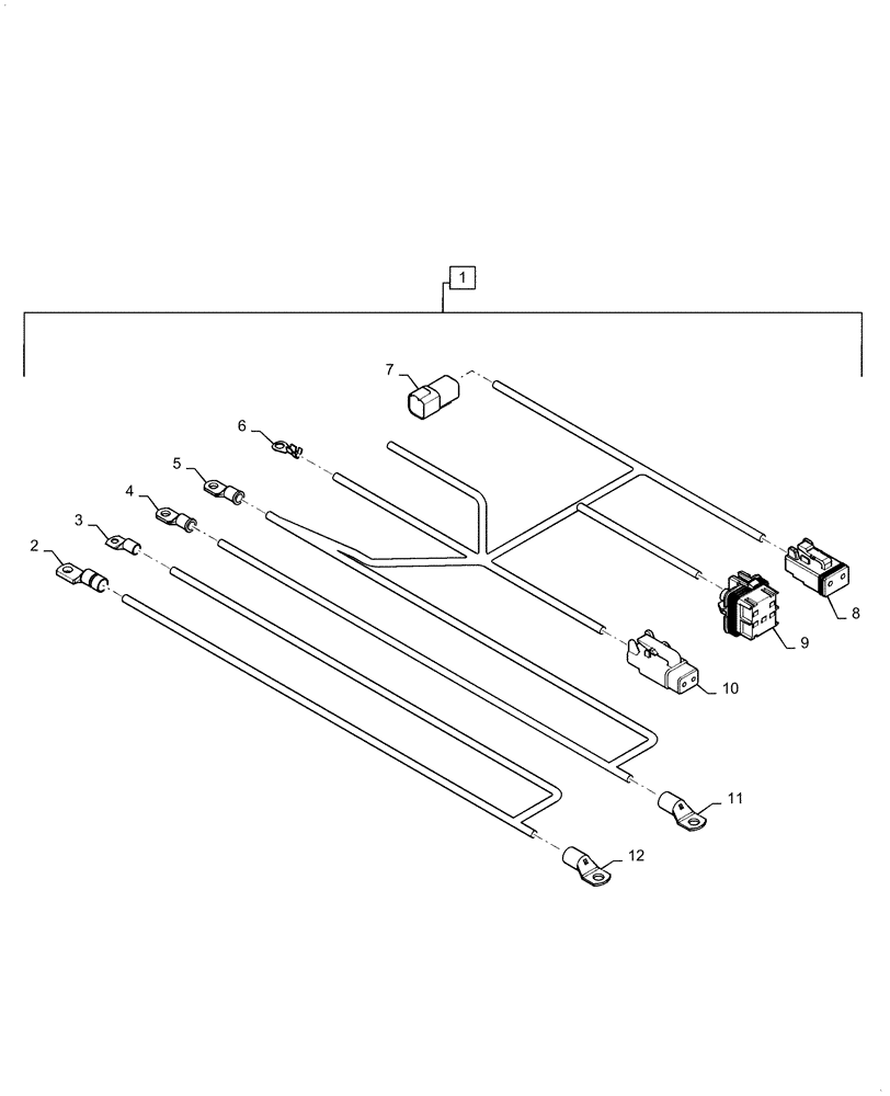 Схема запчастей Case IH 2150 - (55.301.AA[03]) - HARNESS, WIRE, ALTERNATOR (55) - ELECTRICAL SYSTEMS