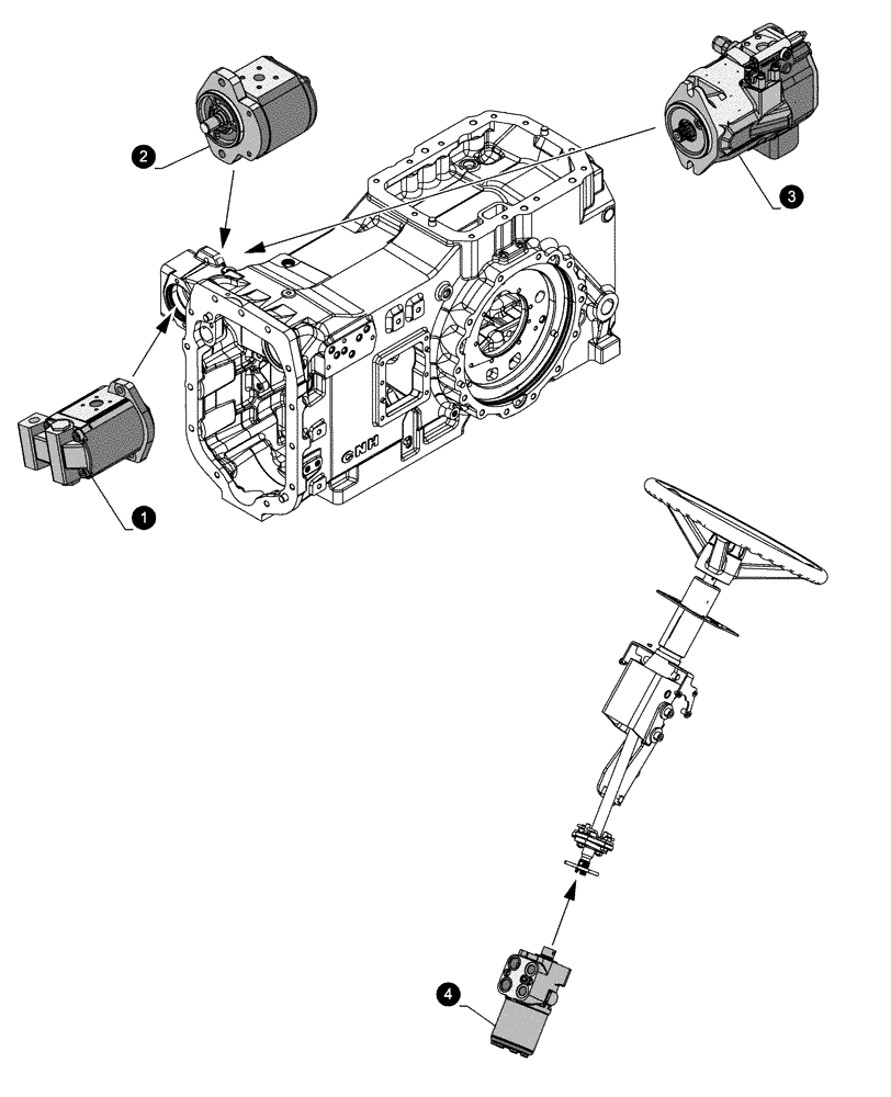 Схема запчастей Case IH MAXXUM 145 - (05.100.04[05]) - MAINTENANCE PARTS - PUMPS (05) - SERVICE & MAINTENANCE