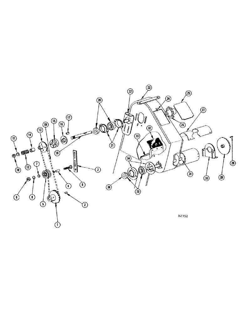 Схема запчастей Case IH 660 - (140) - EDIBLE BEAN BIN LEVELING AUGER, GRAIN BIN COMBINES 