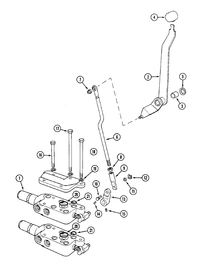 Схема запчастей Case IH 1494 - (8-334) - SECOND REMOTE VALVE, TRACTORS WITH CAB (08) - HYDRAULICS