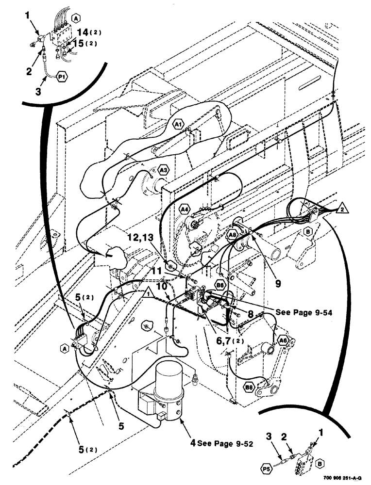 Схема запчастей Case IH 8575 - (09-048) - AUTO LUBE KIT, HK41021 COMPLETE, INCLUDES PGS 9-48 THRU 9-55 TO BE ORDERED THRU WHOLEGOODS ONLY Decals & Attachments