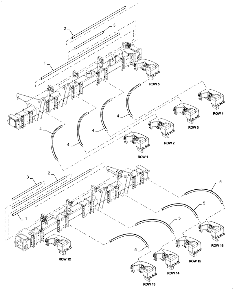 Схема запчастей Case IH 1255 - (79.904.AG[01]) - BULK FILL, HARD PIPE AND HOSES (79) - PLANTING