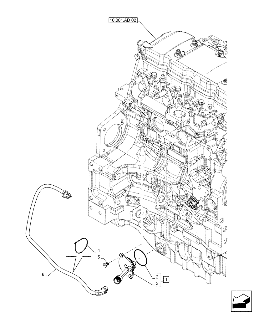 Схема запчастей Case IH MAXXUM 140 - (55.202.AE[03]) - COLD START SYSTEM, BLOCK HEATER - 110V (VAR.330205) (55) - ELECTRICAL SYSTEMS