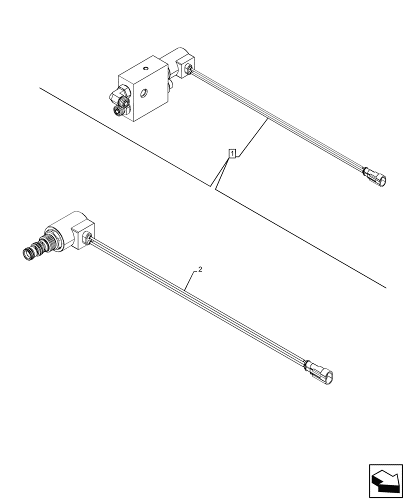 Схема запчастей Case IH FARMALL 80N - (55.024.220) - VAR - 341979, 341980, 341981, 341982, 743522 - SOLENOID, CONTROL VALVE, FRONT PTO (55) - ELECTRICAL SYSTEMS