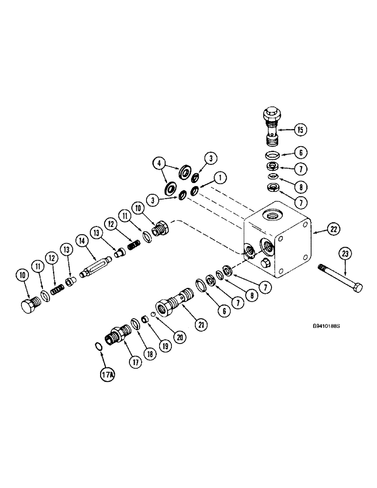 Схема запчастей Case IH 2166 - (6-44) - HYDROSTATIC MOTOR ASSEMBLY, RELIEF VALVE BLOCK, TWO SPEED, PRIOR TO COMBINE P.I.N. JJC0182025 (03) - POWER TRAIN