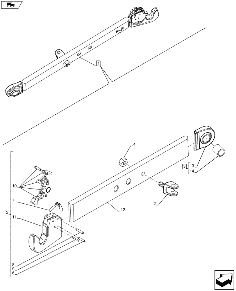 Схема запчастей Case IH FARMALL 115U - (37.110.AE[06]) - STD + VAR - 332953, 392953 - QUICK-HITCH, REAR, COMPONENTS, ISO (37) - HITCHES, DRAWBARS & IMPLEMENT COUPLINGS