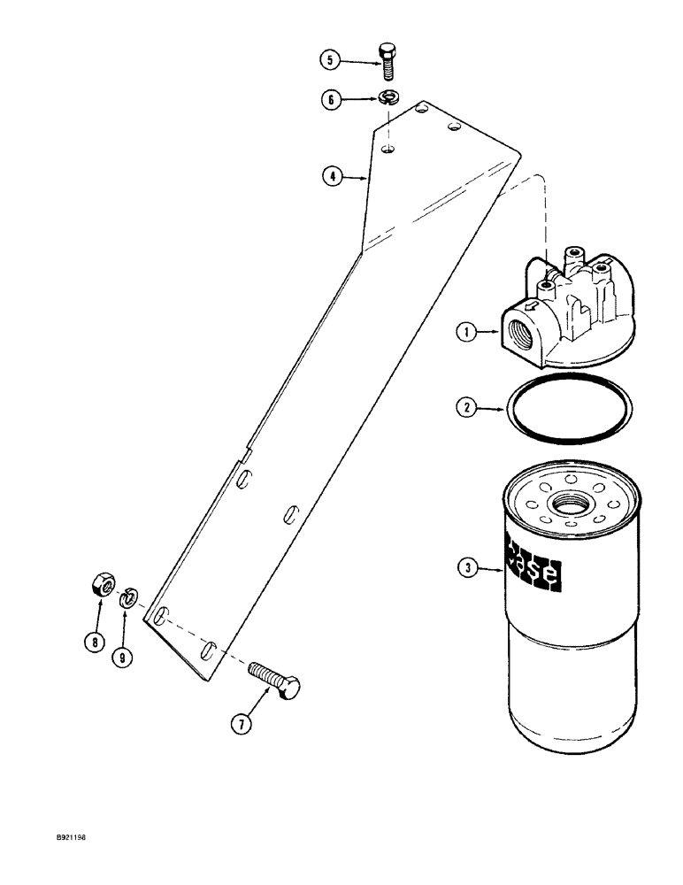 Схема запчастей Case IH 1800 - (8-08) - HYDRAULIC FILTER, HEADER AUXILIARY (07) - HYDRAULICS