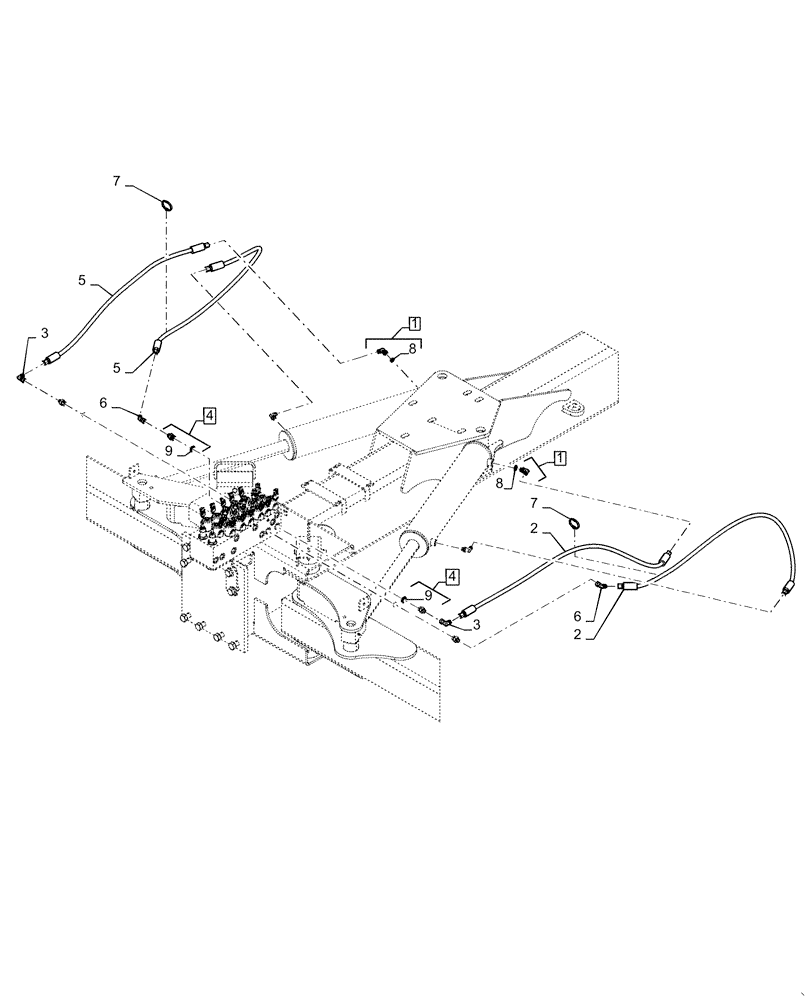 Схема запчастей Case IH 1255 - (35.948.AD[01]) - HYDRAULICS FOLD FOR 12 AND 16 ROW FRONT FOLDING TRAILER (35) - HYDRAULIC SYSTEMS