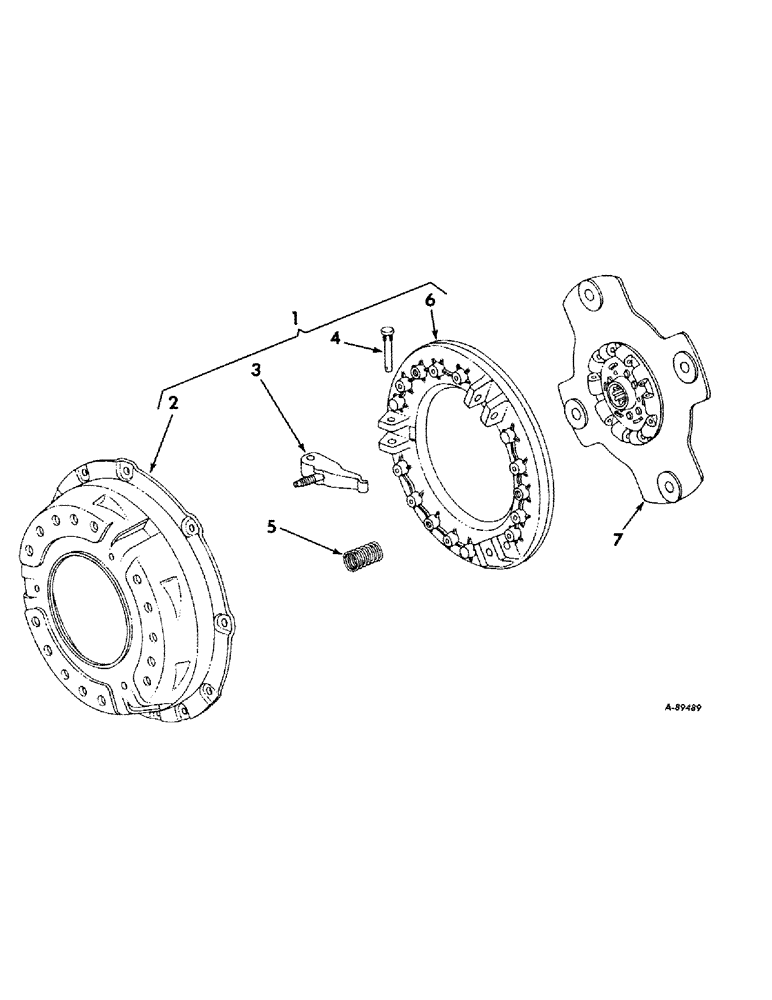 Схема запчастей Case IH 424 - (081) - CLUTCH, SINGLE CLUTCH, DIESEL ENGINE TRACTORS (03.1) - CLUTCH