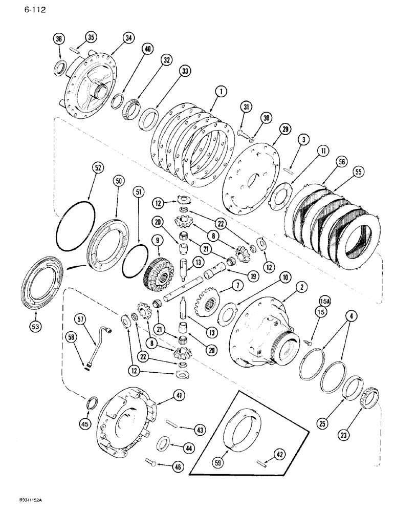 Схема запчастей Case IH 7120 - (6-112) - TRANSMISSION, DIFFERENTIAL, 7120 TRACTOR (06) - POWER TRAIN