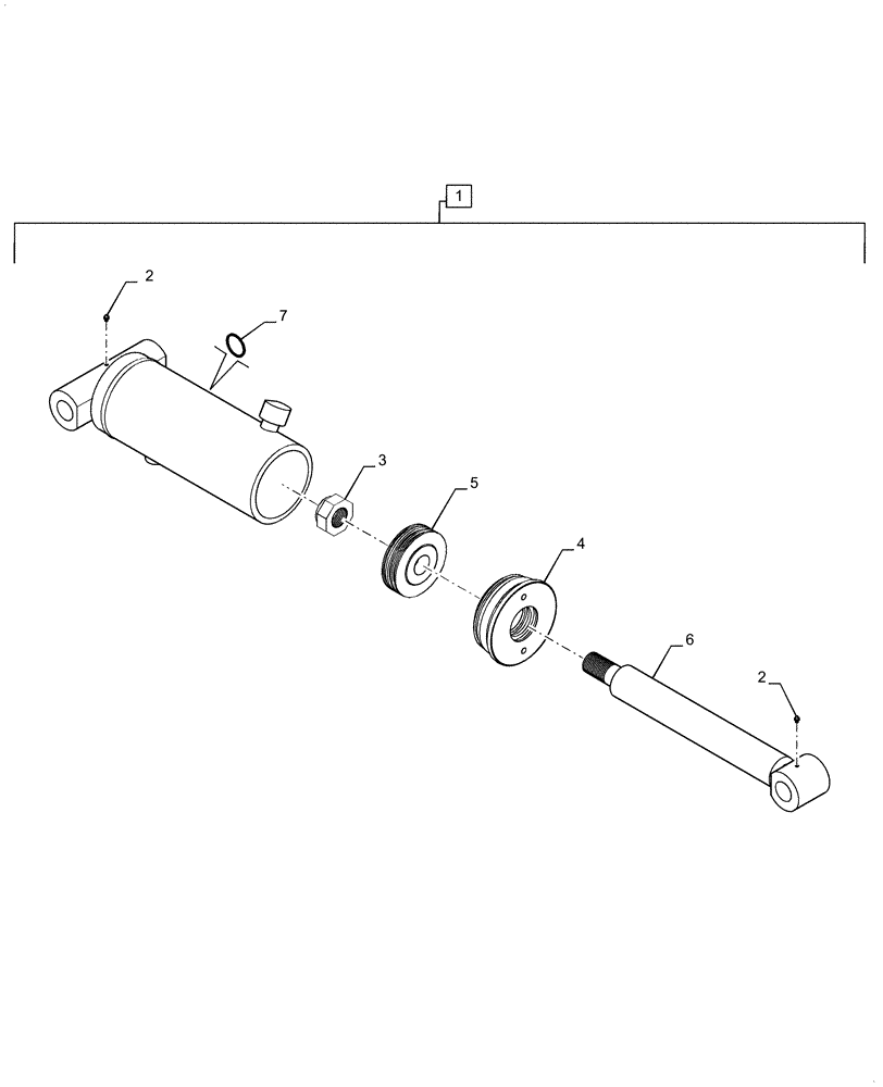 Схема запчастей Case IH 1255 - (35.116.AA[01]) - HYDRAULIC SLAVE CYLINDER (35) - HYDRAULIC SYSTEMS